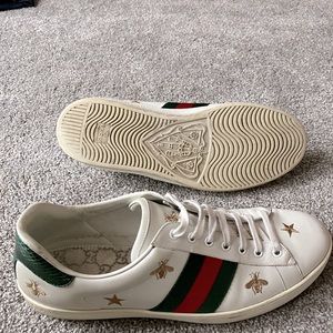 Gucci Ace Size 13 White/Gold/Red/Green